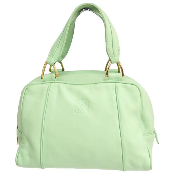 Loewe Leather Handbag Green - Picture 1 of 7